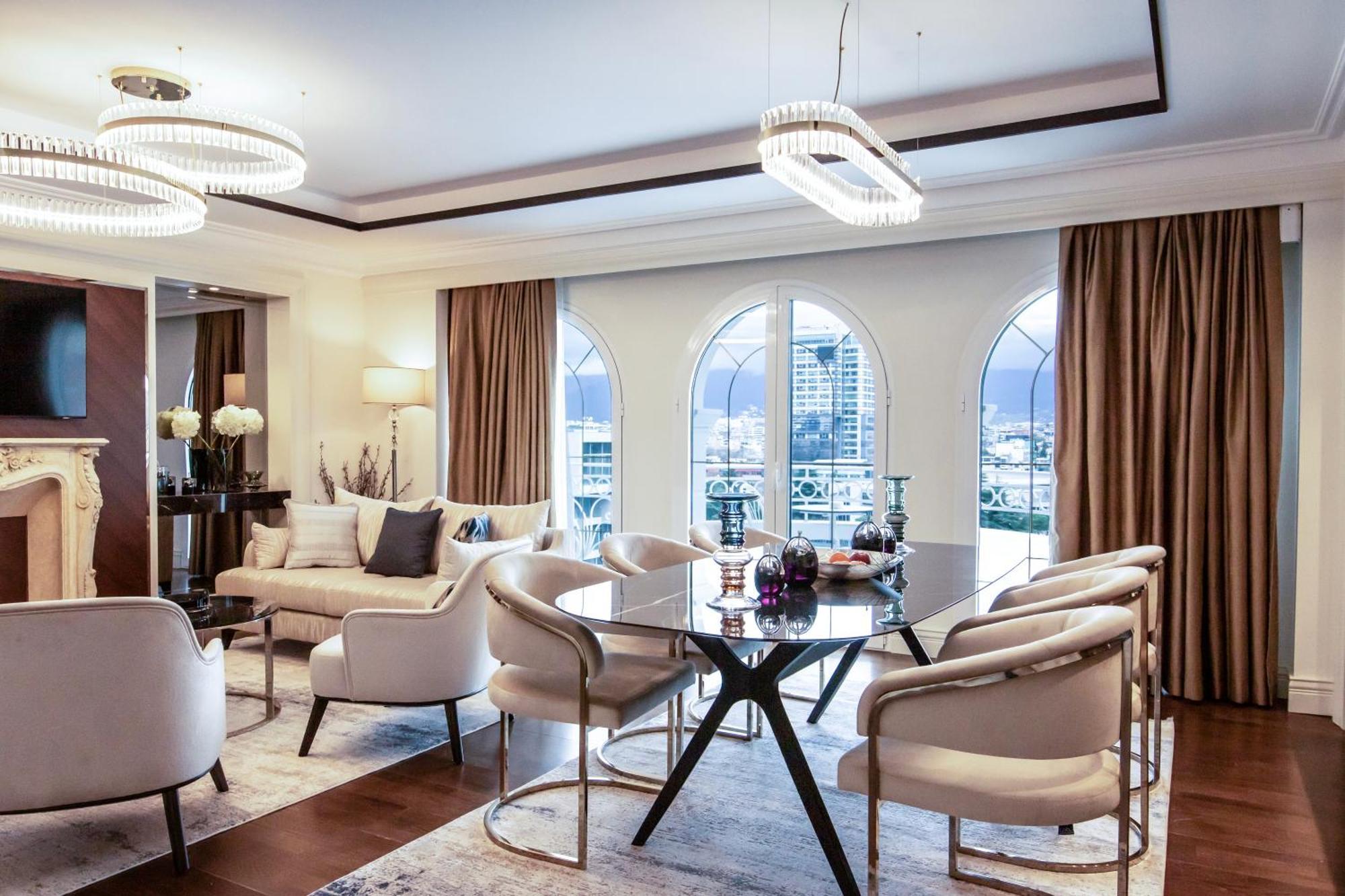 Xheko Imperial Luxury Hotel & Spa Tiranë Ngoại thất bức ảnh The interior of a suite at the Mandarin Oriental, Munich